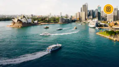 Sydney Opera House and harbour, Australia