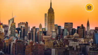 Empire State Building and the New York skyline, USA